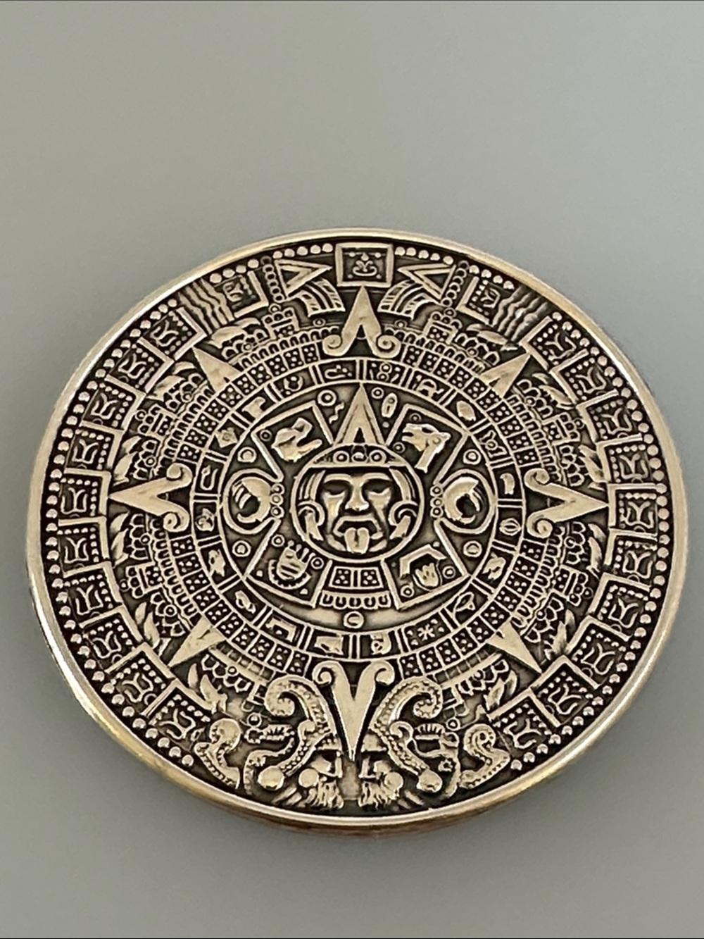 925 Sterling Silver Taxco Round Medallion Pendant and Brooch​